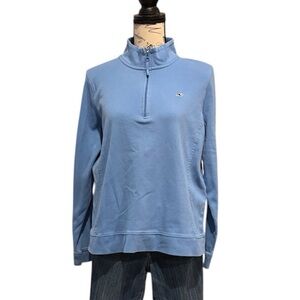 **Vineyard Vines Sweatshirt Pullover Long Sleeve Quarter-Zip neckline blue L, JR